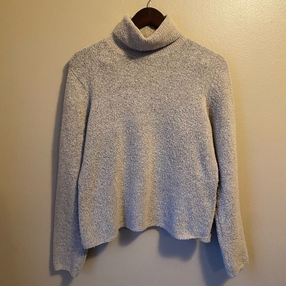 Vintage Jeanne Pierre Wool Blend Turtleneck Oatmeal Neutral Sweater - Picture 2 of 7